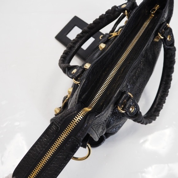 Balenciaga Giant Mini City Shoulder Bag Leather Black - Picture 16 of 16